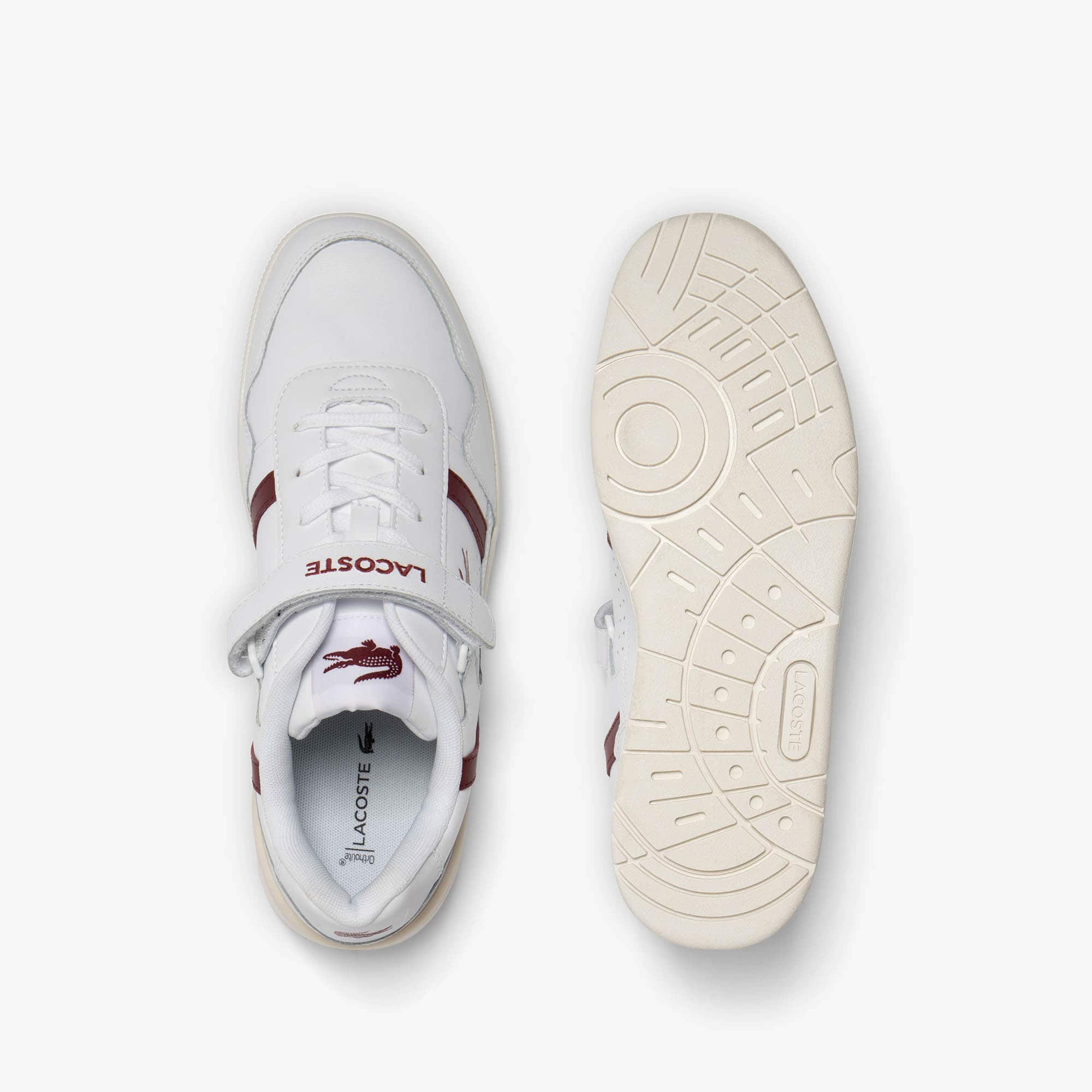 Sneakers T-Clip Velcro femme en cuir Sneakers - Blanc - Lacoste - Femme