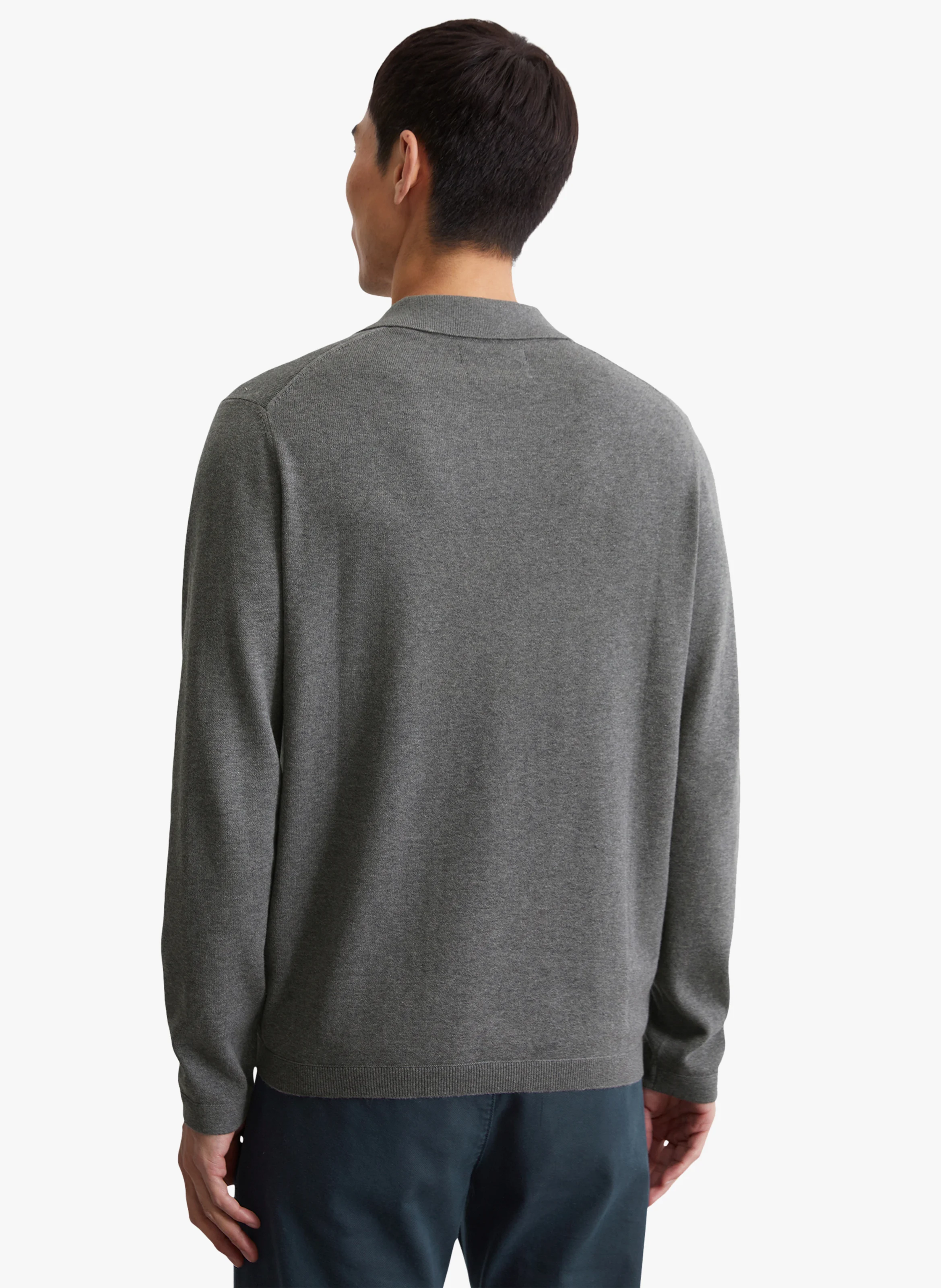 Polo en coton bio mélangé | Gris