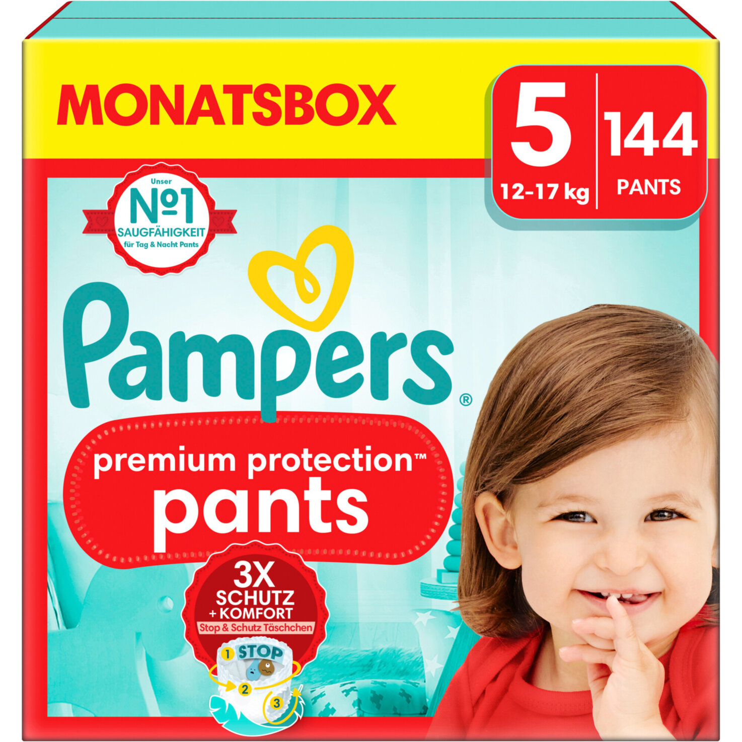 Pampers Premium Protection Pants Grösse 5, 144 Windeln