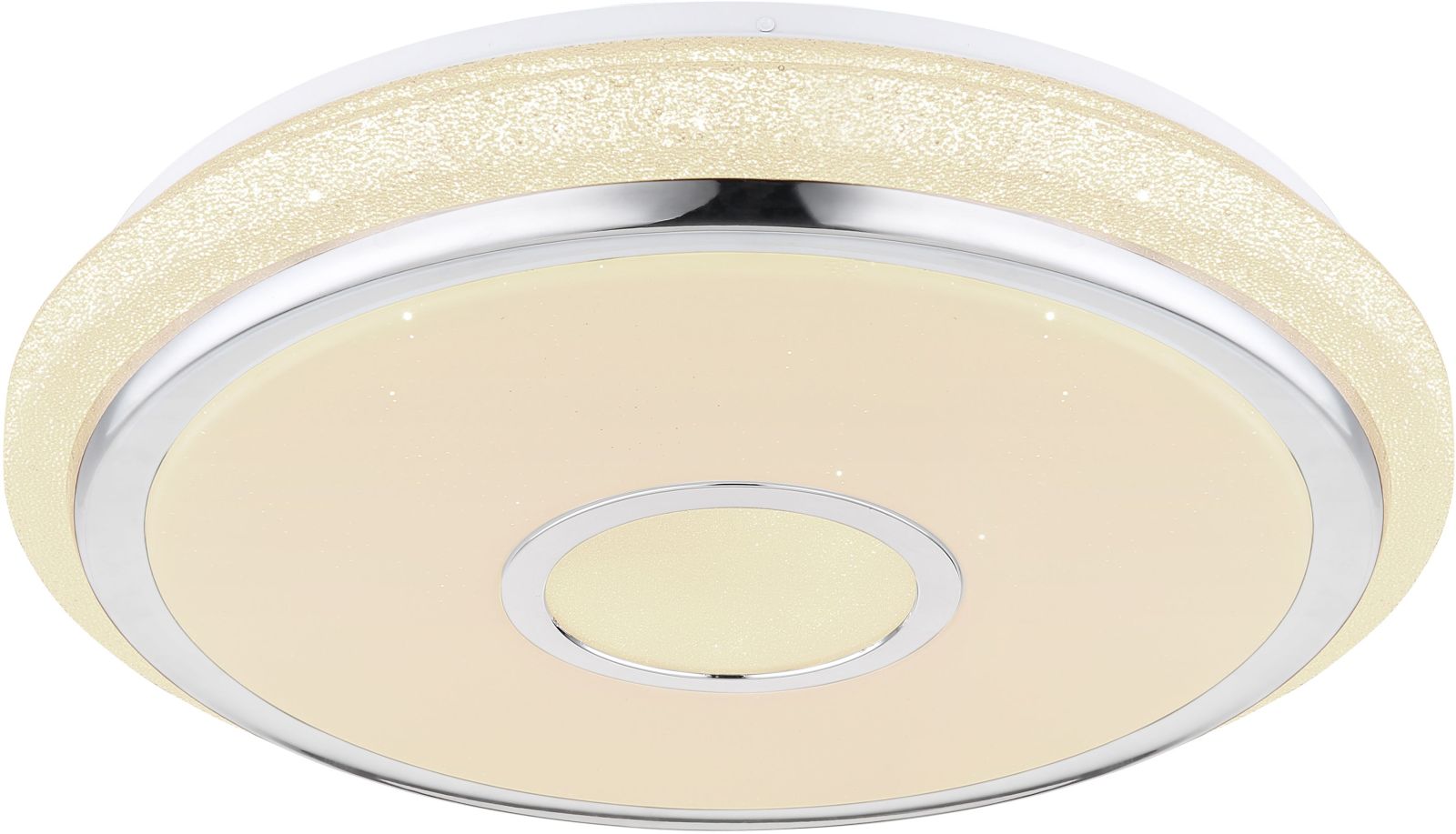 LED-Deckenleuchte - weiß verchromt - Kristall-Effekt - Ø 50 cm