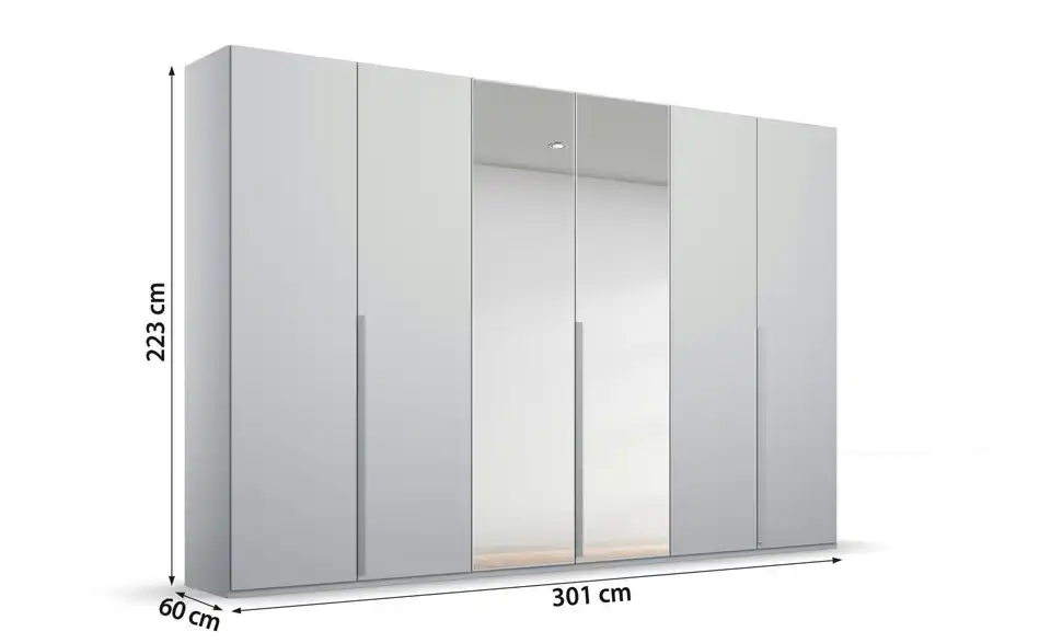 Drehtürenschrank 301 cm 6 Stück