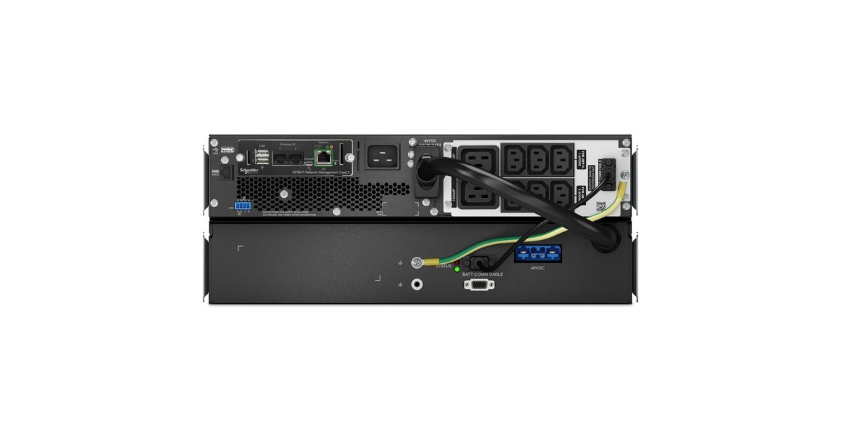 APCSmart-UPS Li-Ion SRTL3000RM4UXLI-NC Noodstroomvoeding ups  (3000VA, 6x C13, 2x C19, USB, Rack/tower convertible, long runtime, NMC)