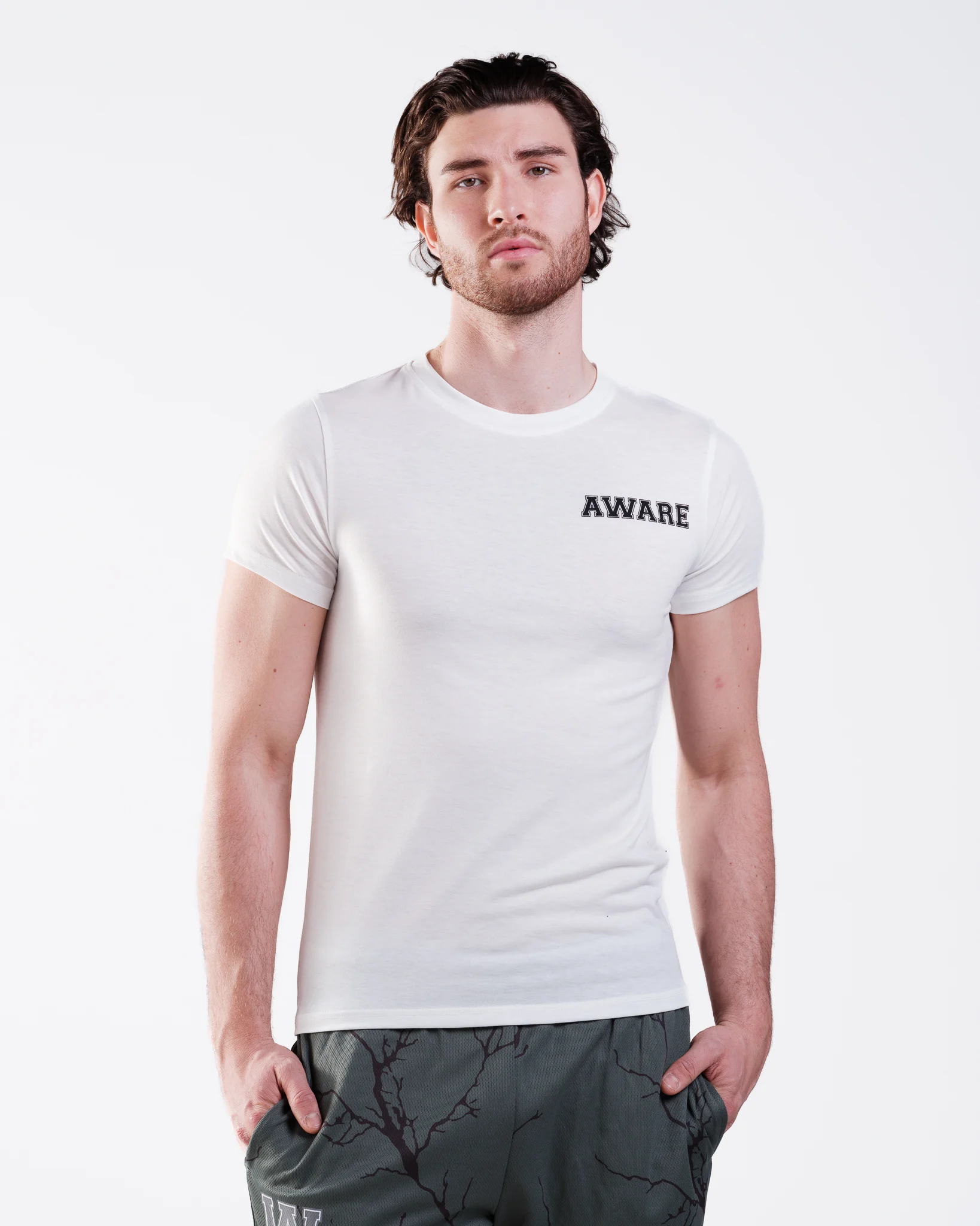 AWARE Fitted Tee White