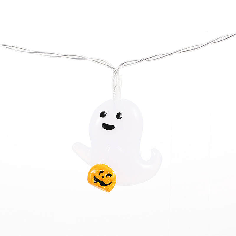 (1.5m) 10 LED's Halloween Party Deko Lichterkette Gespenst Geist (Batteriebetrieben) - Warmweiss
