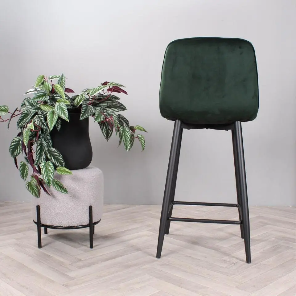 DS4U - Gaby barkruk velvet 65 cm 2.0 - groen