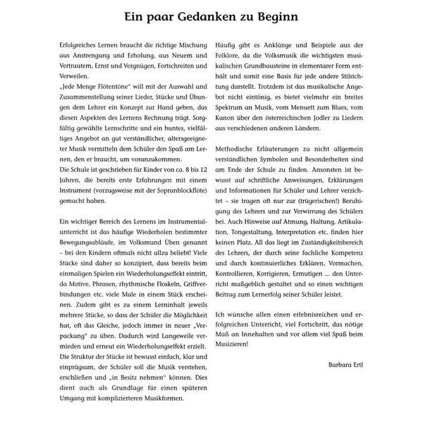 Holzschuh Verlag Flötentöne Vol.1 Alto