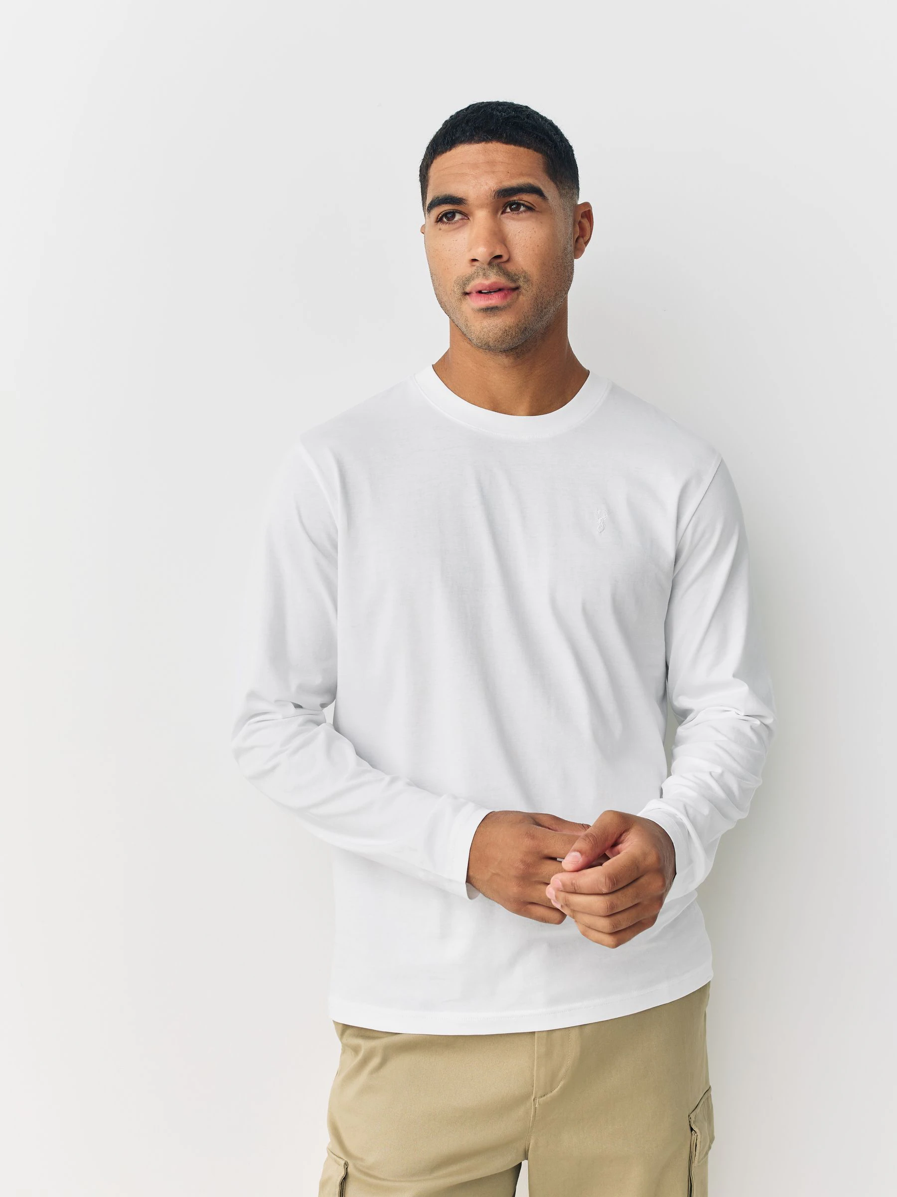 Blauw - Set van 4 T-shirts met lange mouwen