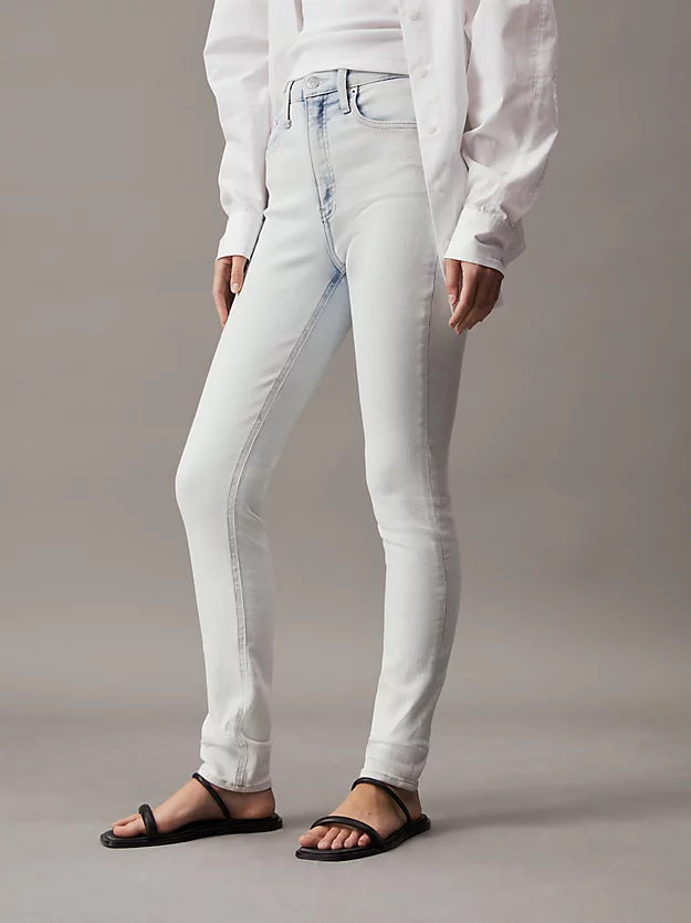 Calça jeans skinny de cintura alta