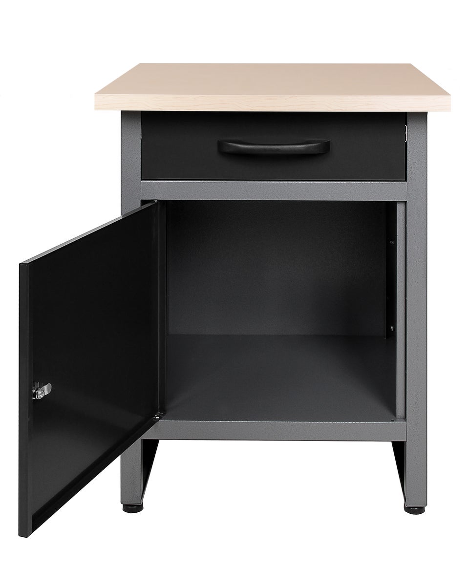 Ondis24 Wollen werkbank 60 cm, 1 lade, 1 deur, werkplaatsuitrusting