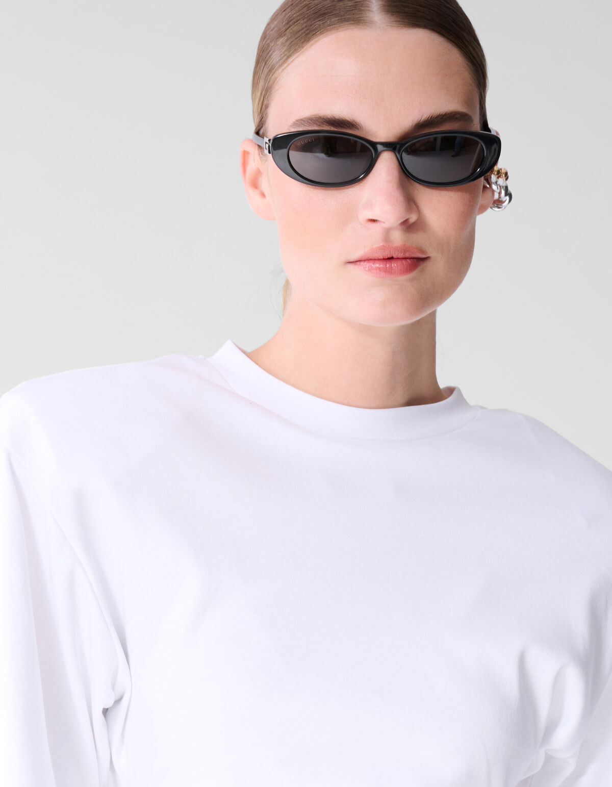 Waisted T-shirt Wit