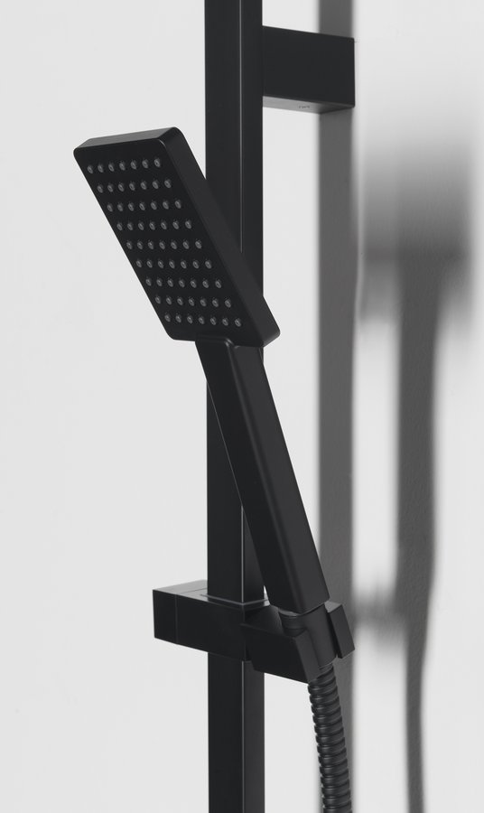 Sapho vierkante doucheset 70cm mat zwart