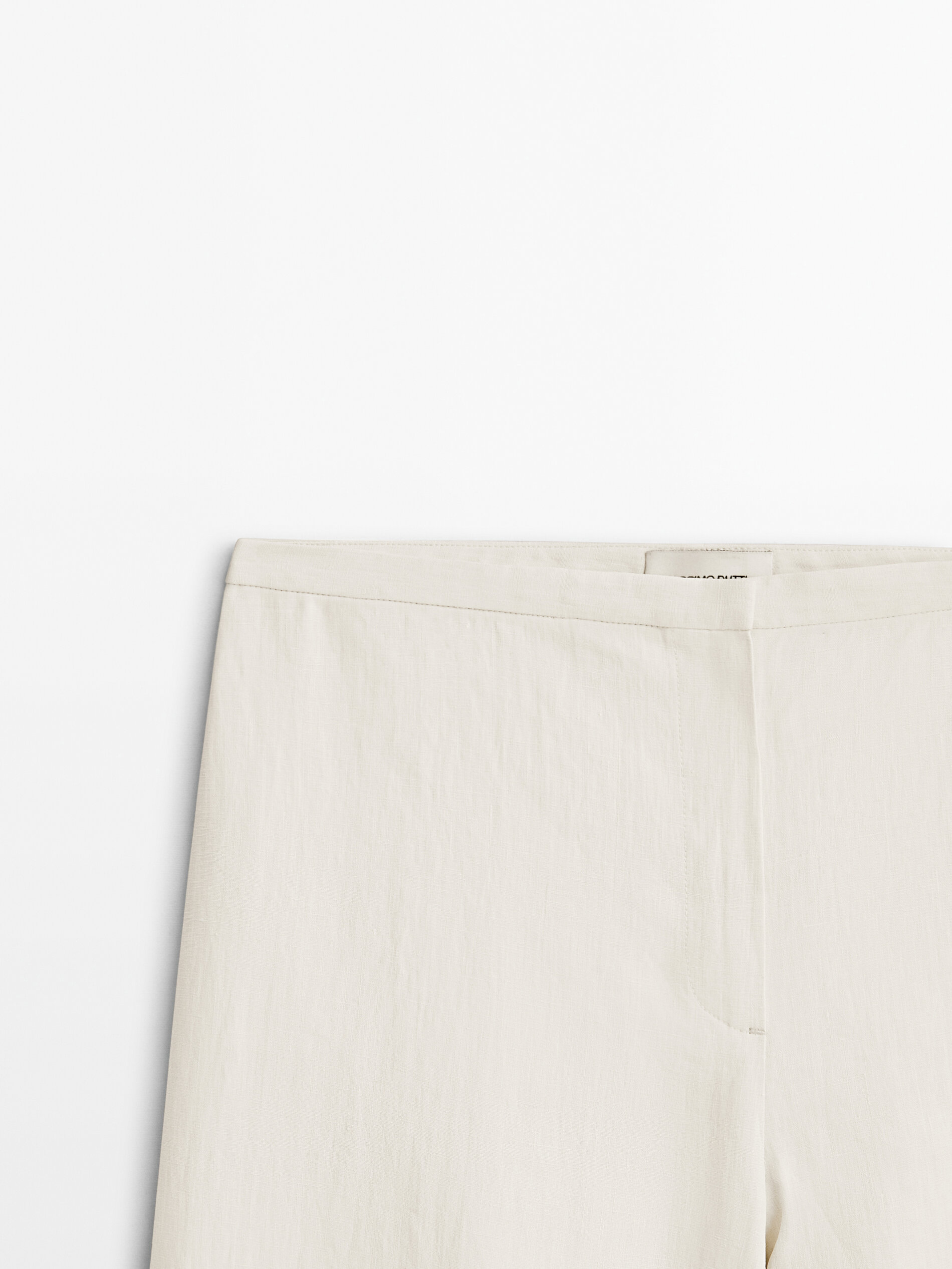Pantalón traje lino Edição limitada - MARFIL