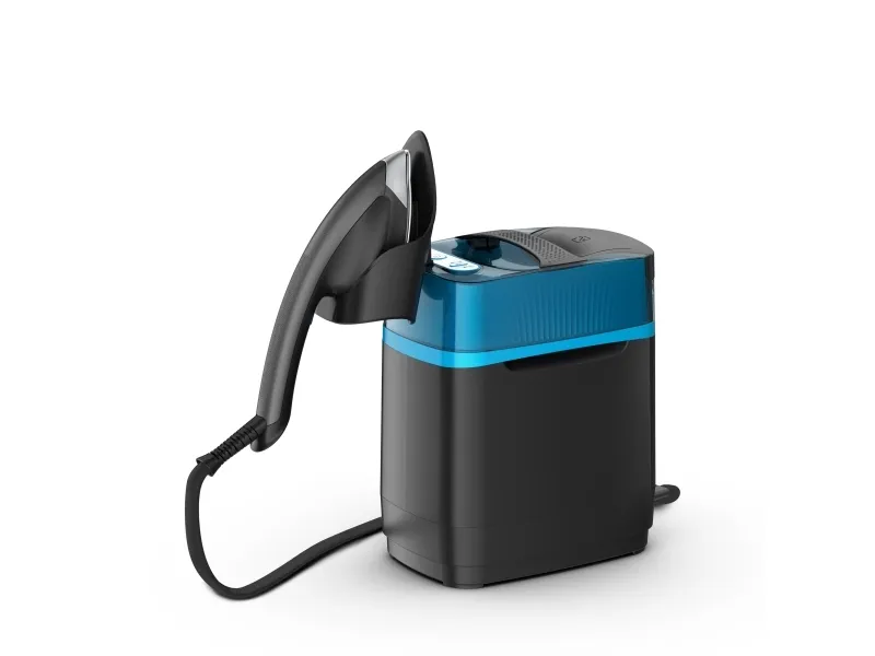 Tefal Cube UT2020, Håndholdt beklædningsdamper, 1,1 L, 1,17 min., Sort, Blå, 90 g/min, 200 g/min