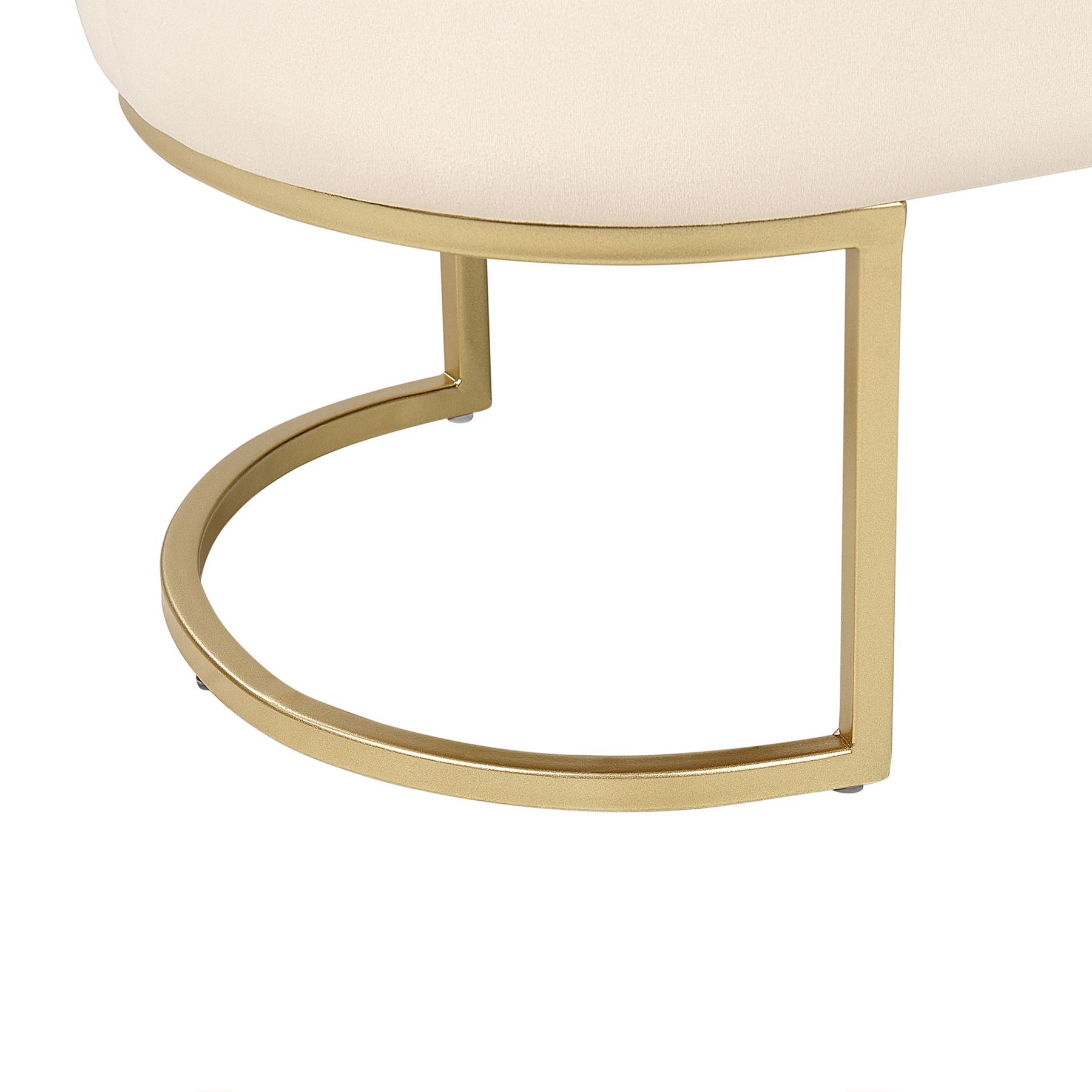 Beliani - MILRY - Voetenbank - Lichtbeige - Polyester