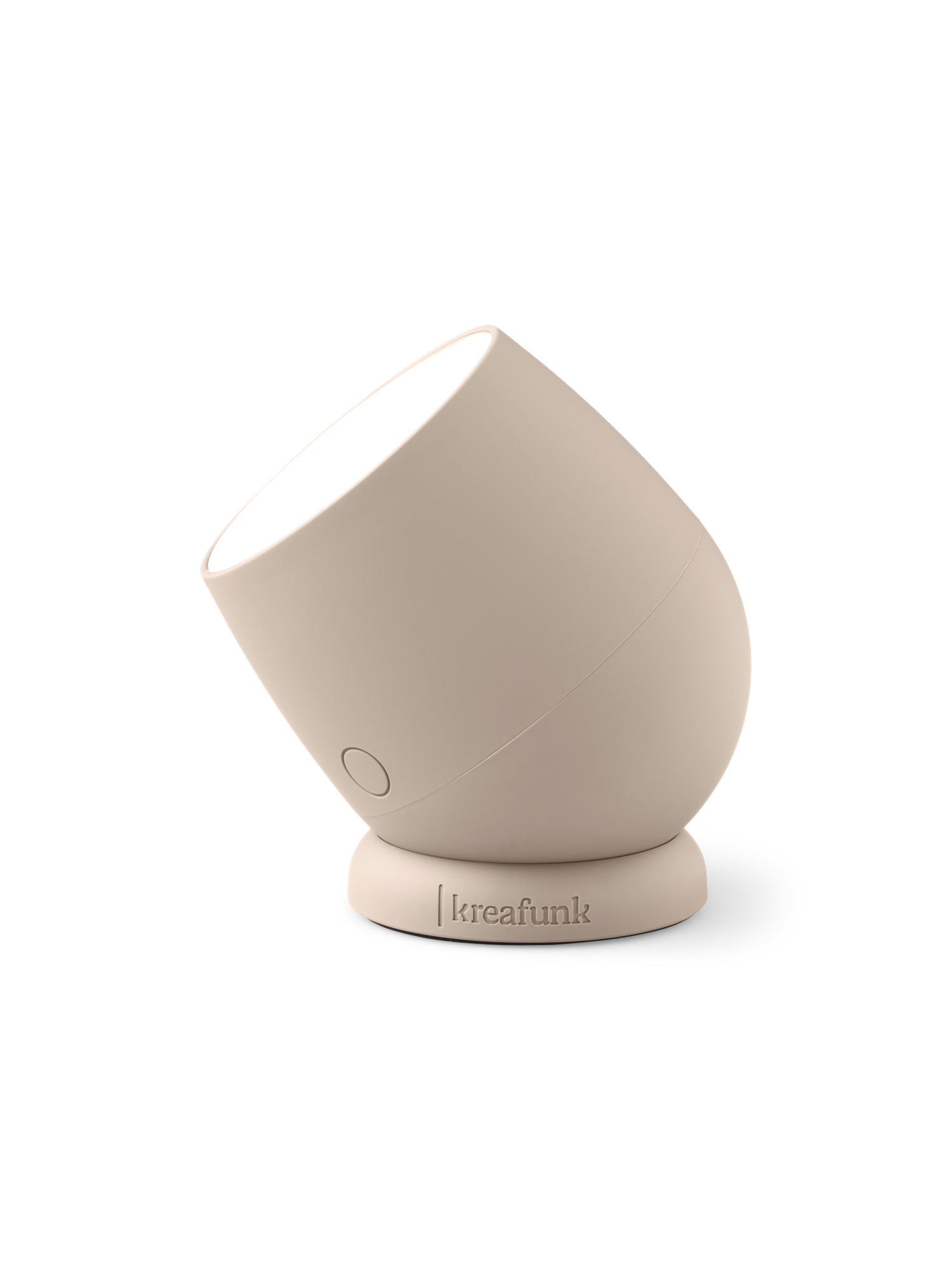 Bordlampe | ABS/metal/silikone. 8,2 x 8,2 x 9,6 cm. | Sand | Kreafunk