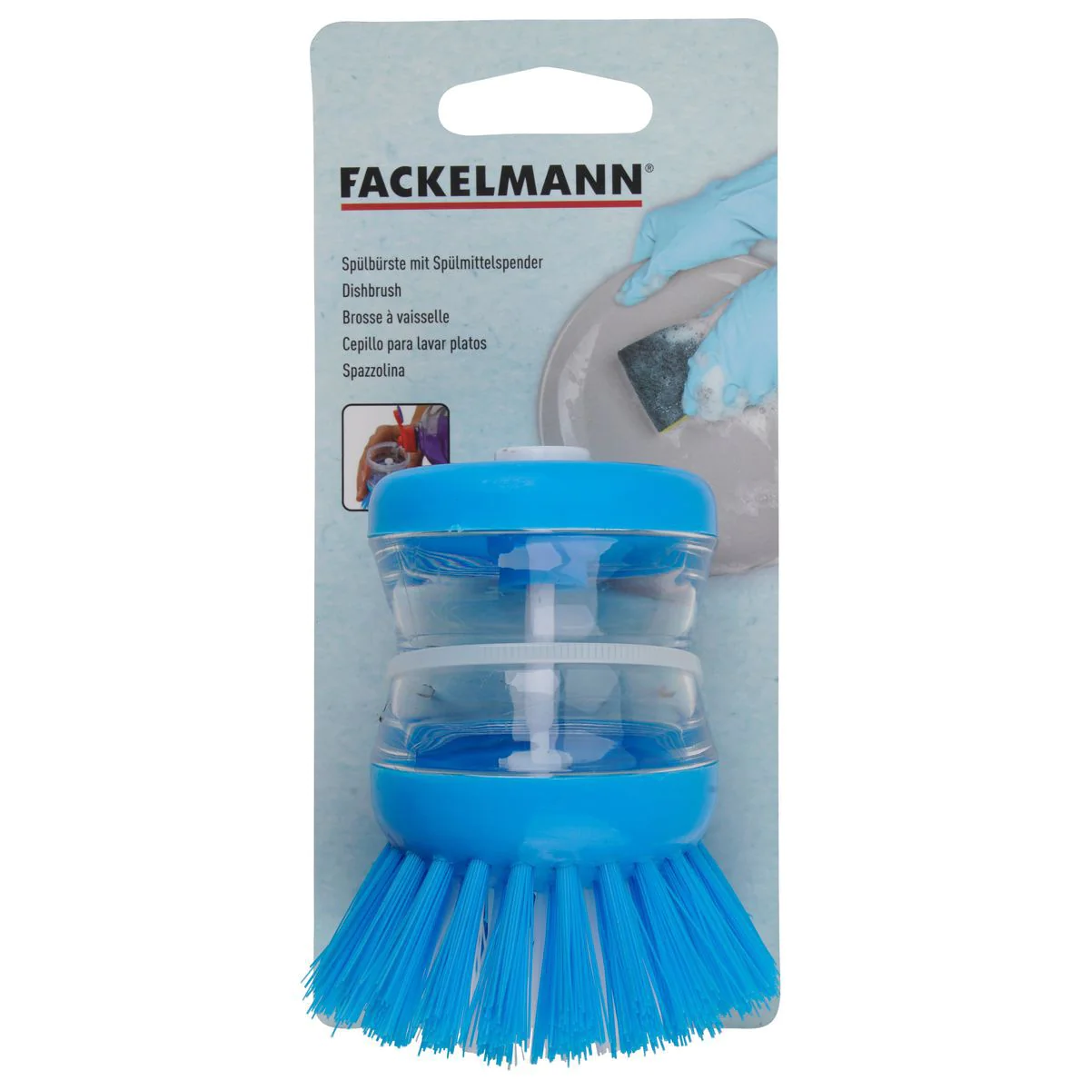 Brosse à vaisselle avec réservoir pour liquide vaisselle Tecno Fackelm