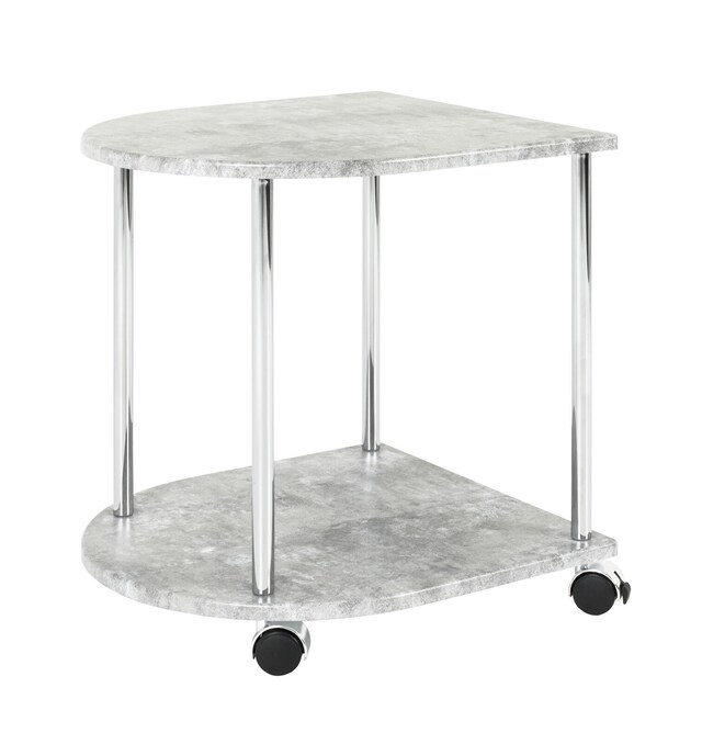 Beistelltisch Marburg I Chromfarbig/Beton-Optik 42x45x40 cm