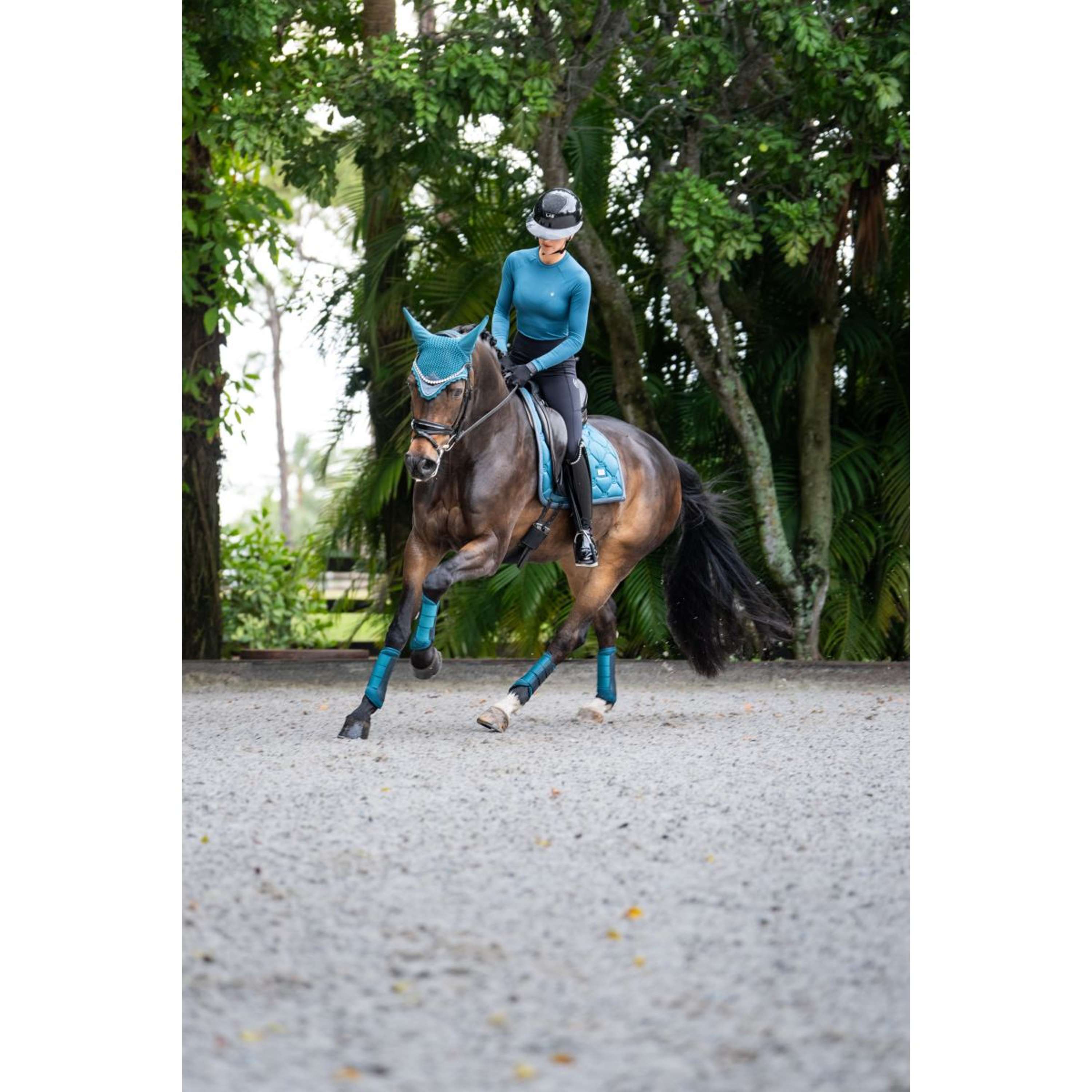 Equestrian Stockholm Oornetje Modern Teal Blue