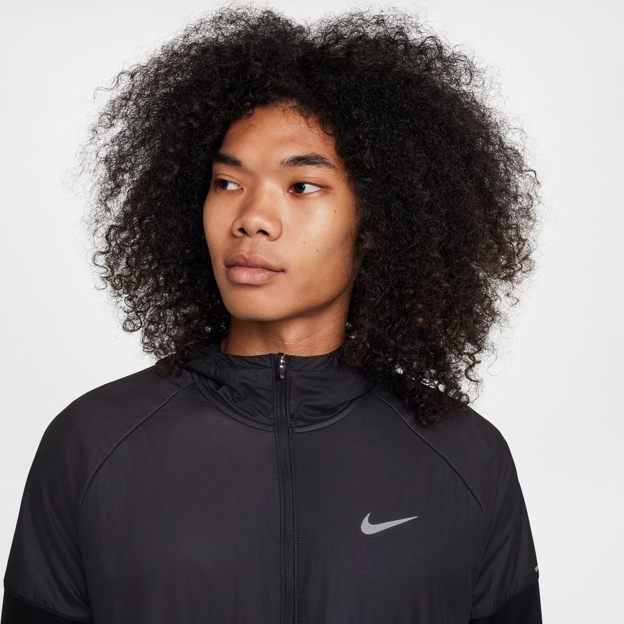 Nike Haut Running Therma-FIT Sphere Miler - Noir/Argenté