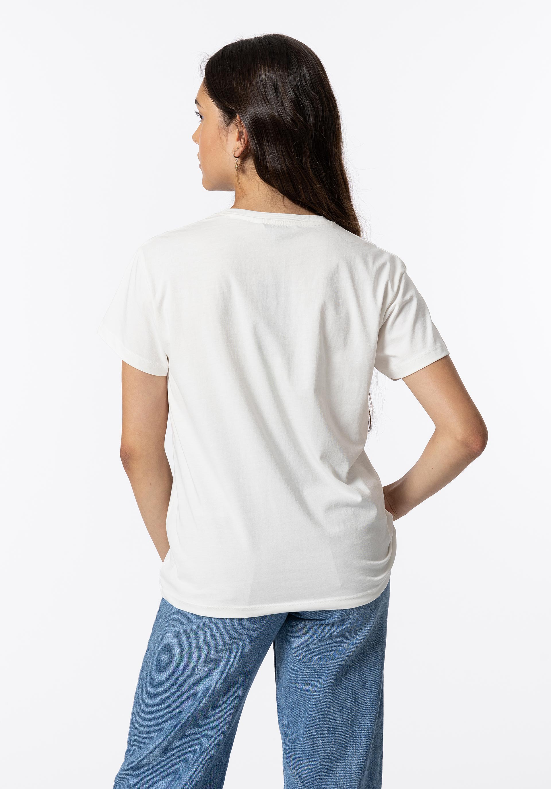 T-shirt com Texto Frontal