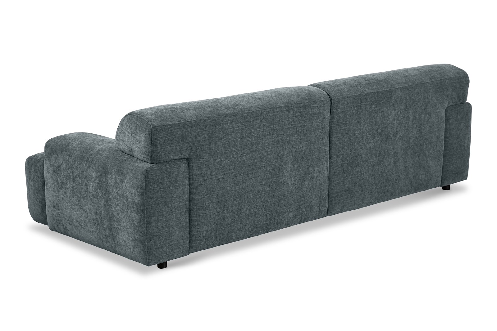 Bob 3-seter Tekstil City 72 Blue Grey med sorte ben.