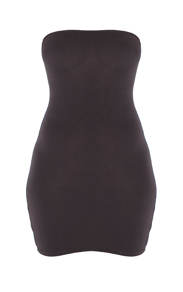 Noir Robe Moulante Bustier En Jersey