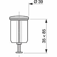 Clapet rentrant pour bonde de lavabo à tirette Wirquin