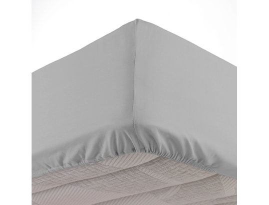 DOUCEUR D'INTERIEUR - Drap housse linette douceur d'intérieur gris 160 x 200