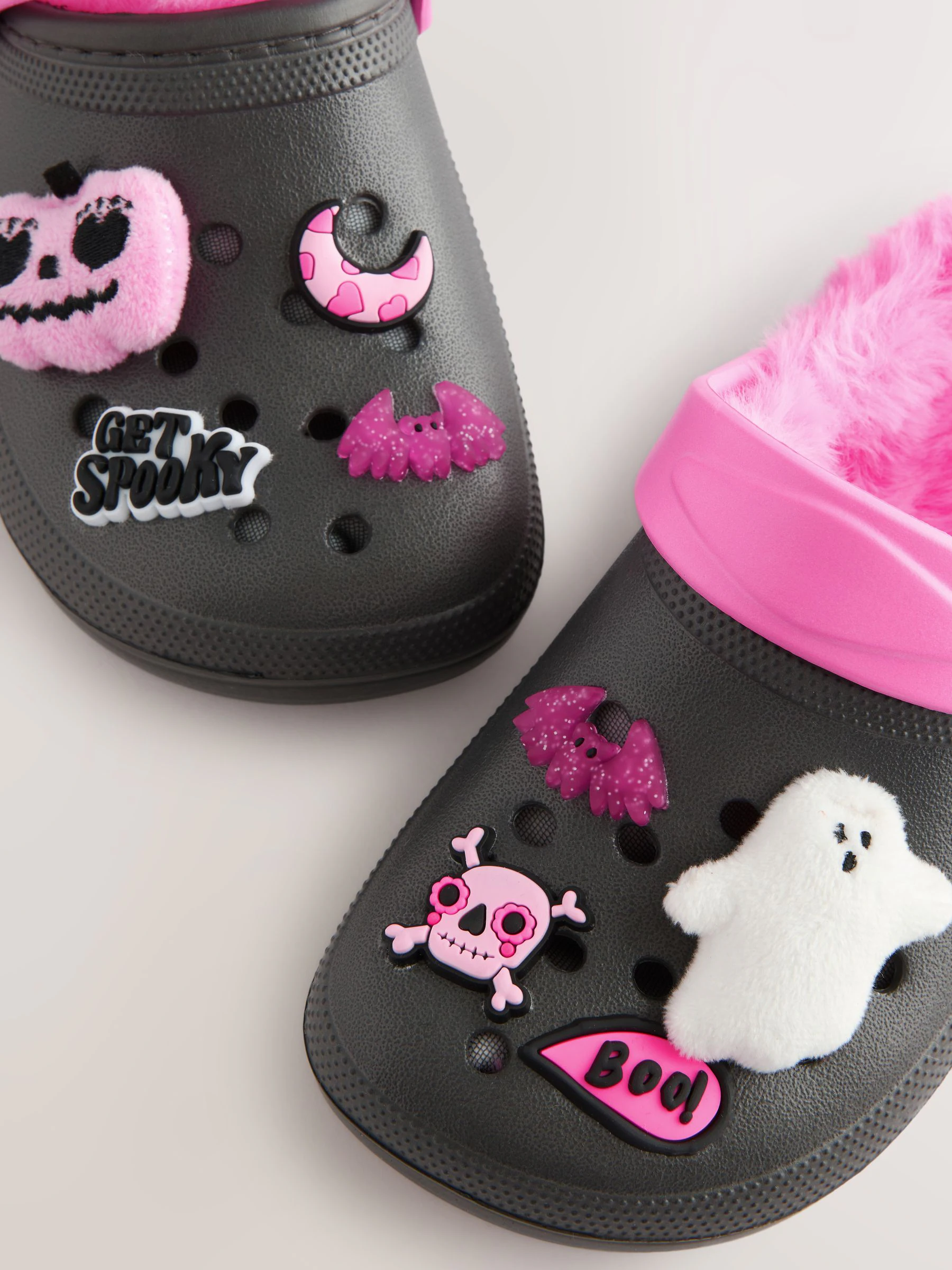 Black/Pink Spooky - Pantoffelklompen