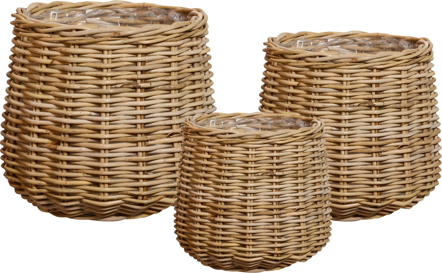 Bloempot rattan naturel D 22 H 22 cm