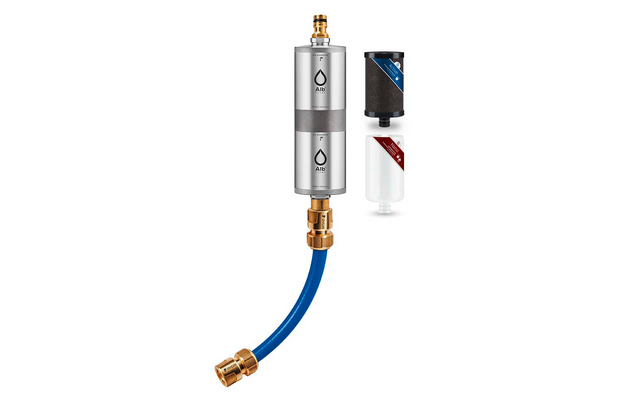 Alb Filter® FUSION Active+Nano Trinkwasserfilter Camping-Set: Mobil mit Koffer Edelstahl Natur