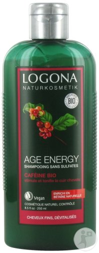 Logona Age Energy Shampoing Caféine Et Goji Cheveux Secs Et Abîmés Bio Flacon 250ml