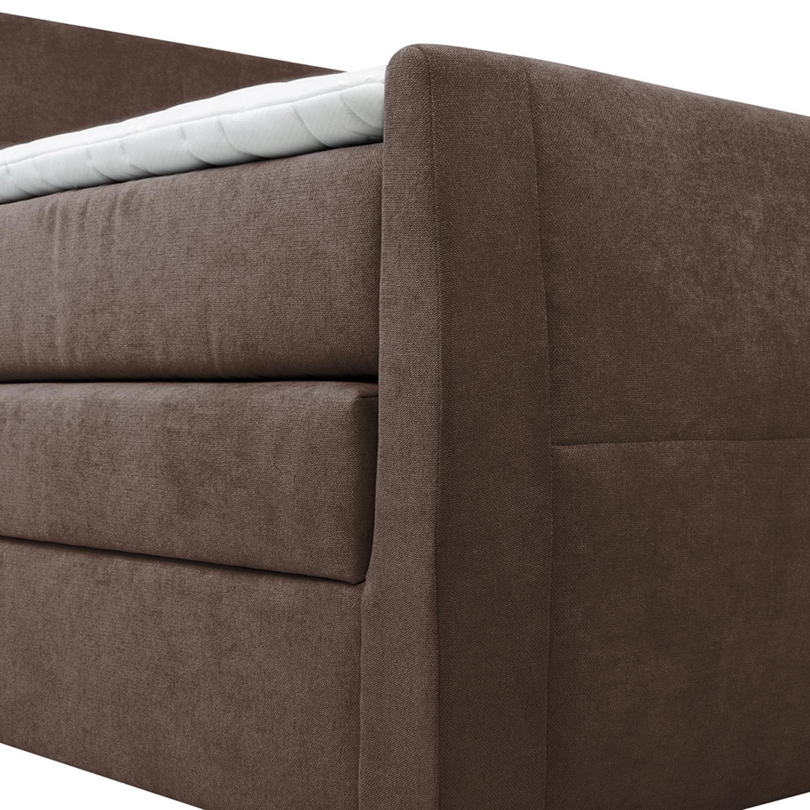 Boxspringbett - braun - mit Bettkasten - H3 - 180x200 cm