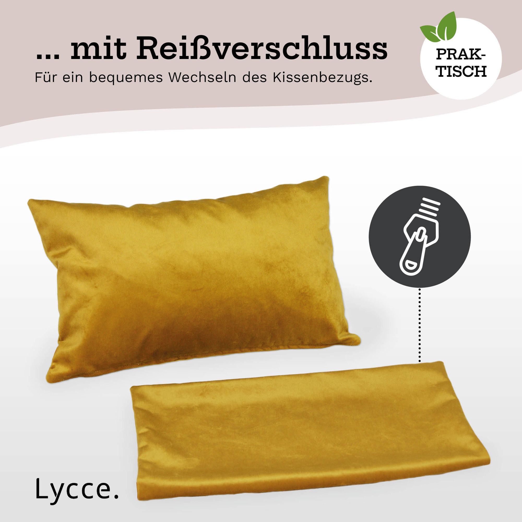 Lycce Kissenbezüge FUNDA 50x30 Retro Samt Kissenhülle Dekokissen-bezug