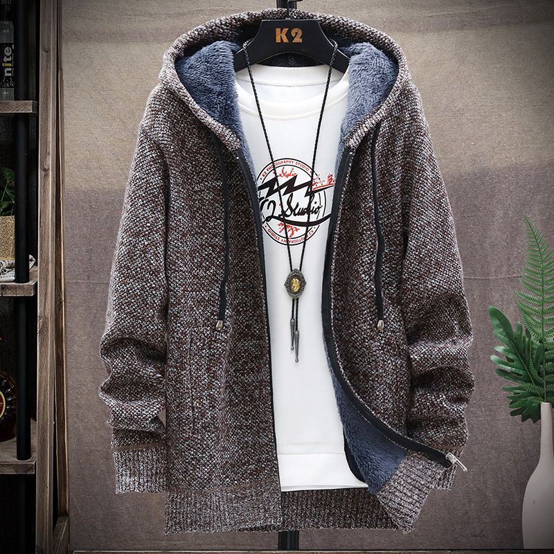 YIKES - Melange vest met capuchon en rits