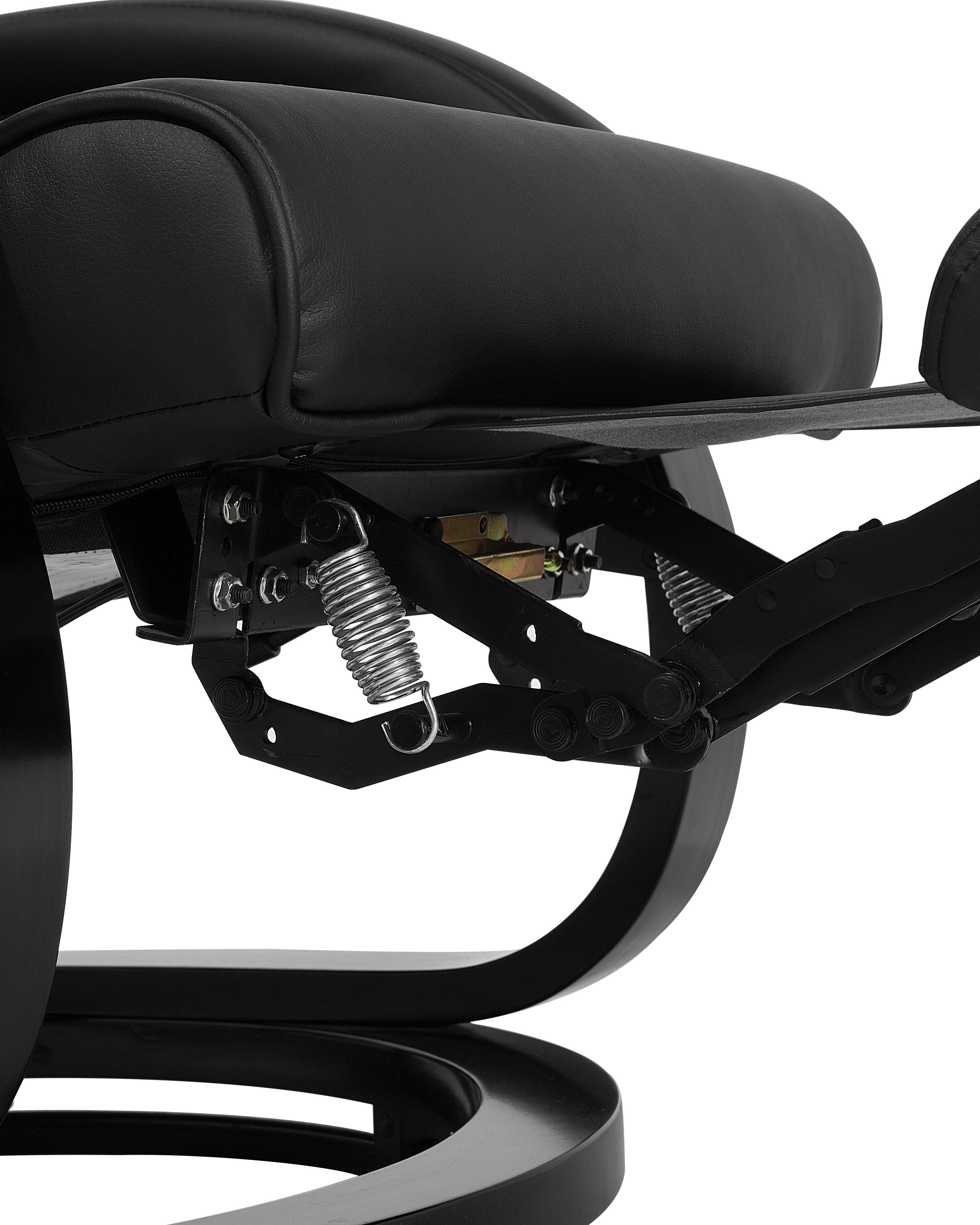 Relaxfauteuil MIGHT inclusief voetensteun Kunstleer Zwart