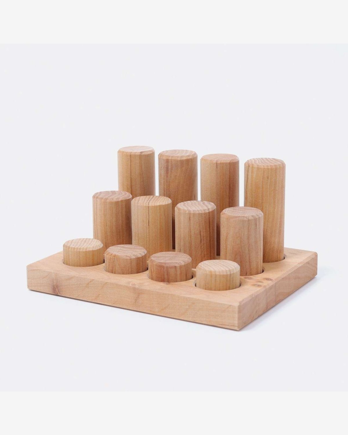 Putte- og Stableleke – Natural, 12 deler | Stacking Game Rollers
