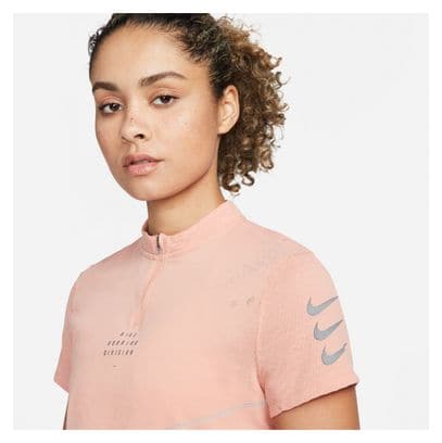 Maillot manches courtes Femme Nike Dri-Fit ADV Run Division Rose