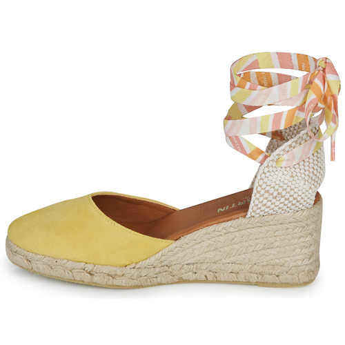 JB Martin - VISALIA - VELOURS JAUNE / LACETS BONBON