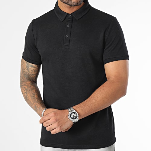 Lot De 2 Polos Manches Courtes Maille Piquée Noir Beige