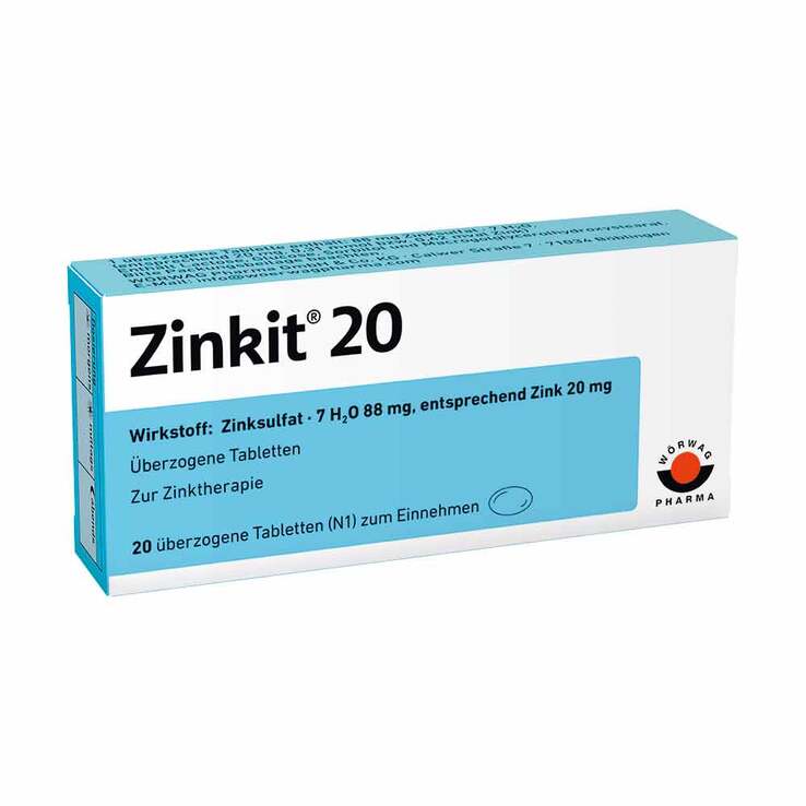 Zinkit 20 überzogene Tabletten, 20 St