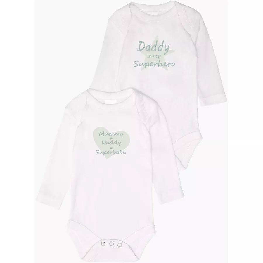 Liliput Langarmbody 2er Pack Superhero  Superbaby weiß