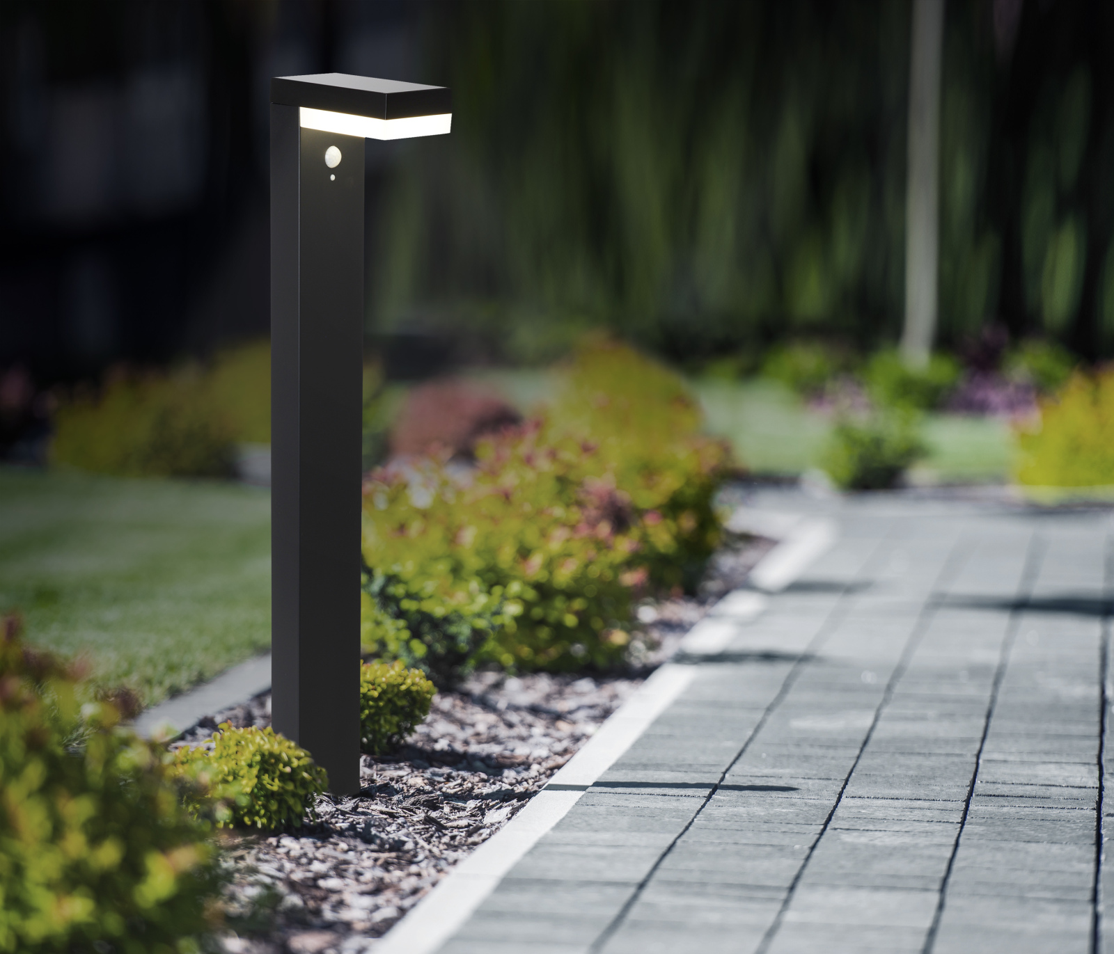 LED-Solar-Außensockelleuchte FILIUS - anthrazit - 50 cm