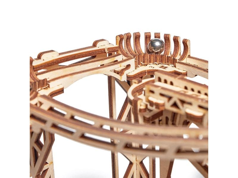 WoodTrick Bausatz Galaxy Kugelbahn Elektrische Kugelbahn 3D Bausatz aus Holz