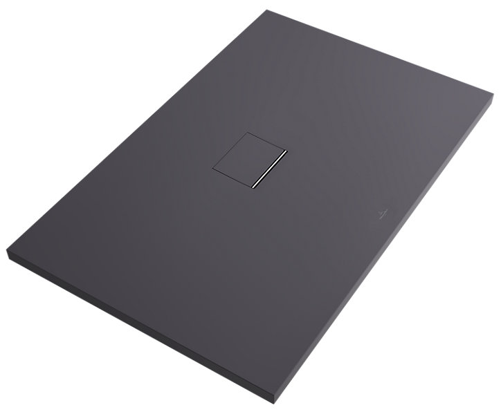 Receveur de douche à poser 80 x 160 cm anthracite, Villeroy & Boch Squaro Infinity