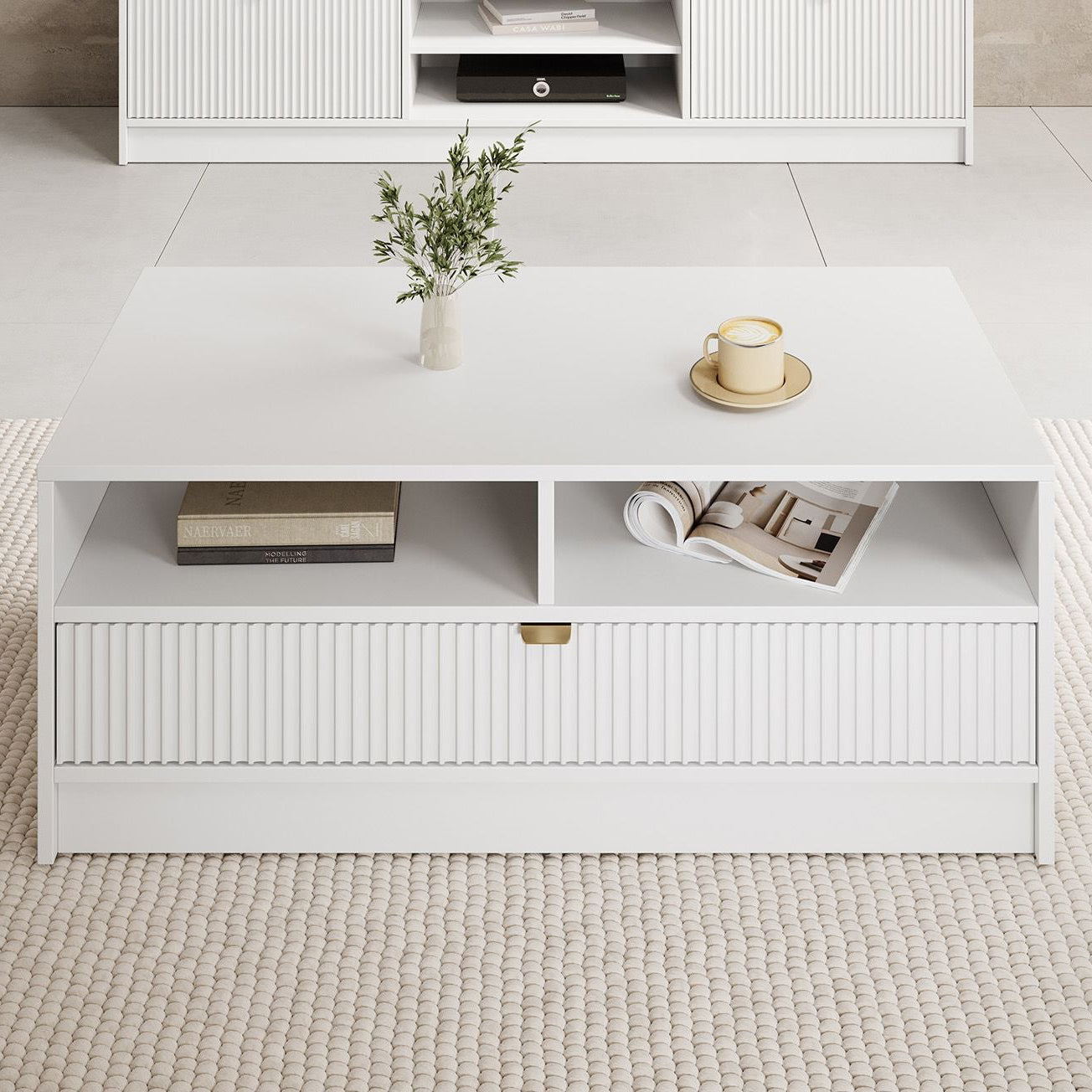 Tavares - Salontafel met lade - Wit
