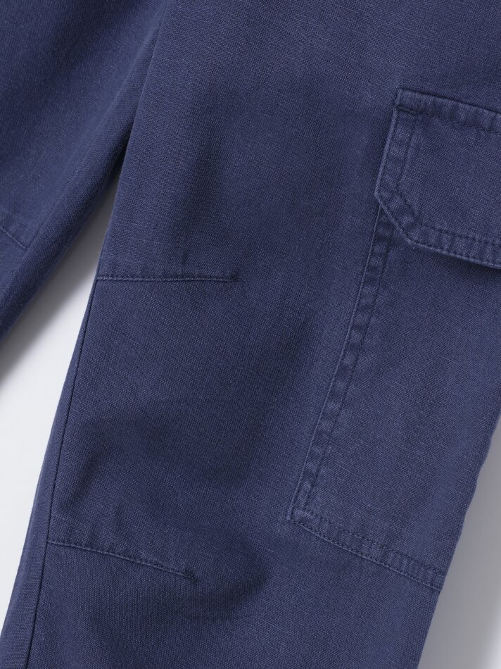 Calça jogger cargo rústica - Azul-marinho