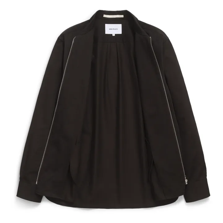 Norse Projects Surchemise Zippée Ulrik Gabardine | Noir