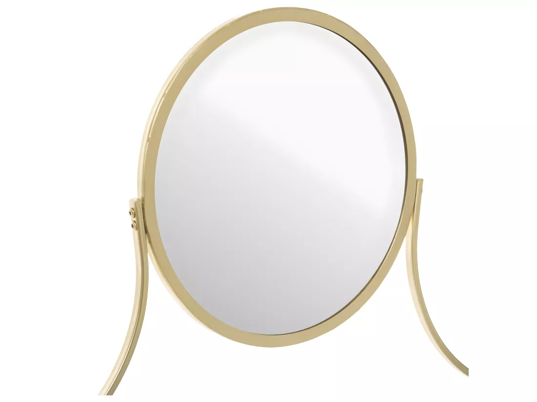 Meuble Coiffeuse en Verre et Métal Doré H 139 cm