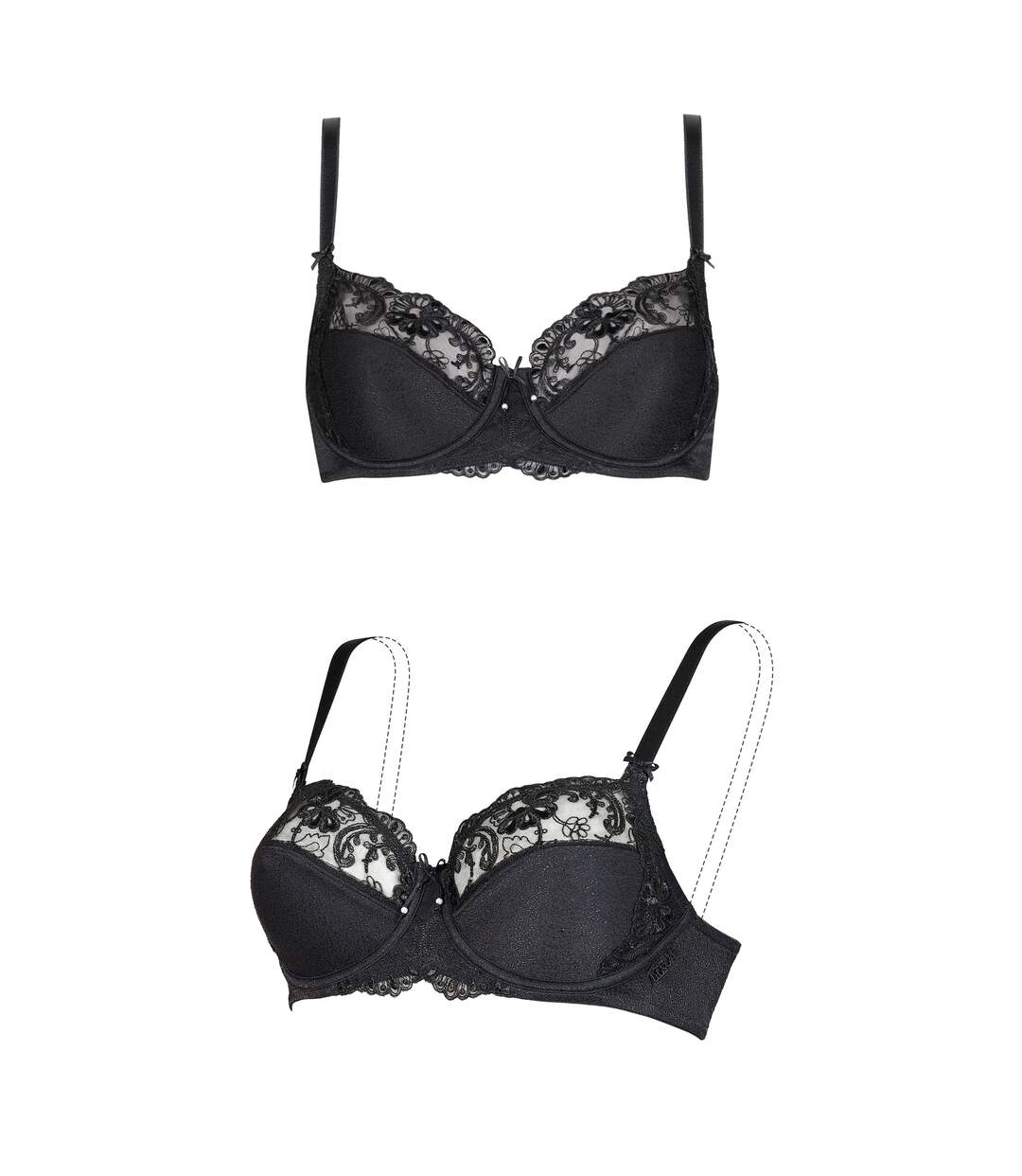 Soutien-gorge armaturé Caroline Lisca noir - bonnets B à E